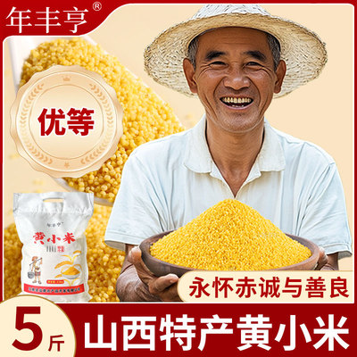 米益康5斤黄小米小米粥五谷杂粮农家自产早餐米粥旱地种植米油厚