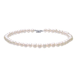 Idokawa天然淡水珍珠项链女纯银akoya澳白串珠锁骨颈链baby小米珠