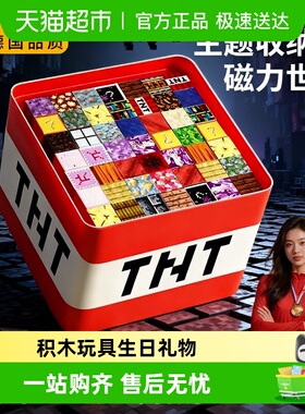 我的世界磁力方块全套男孩积木玩具生日礼物新款磁石拼装男童正版