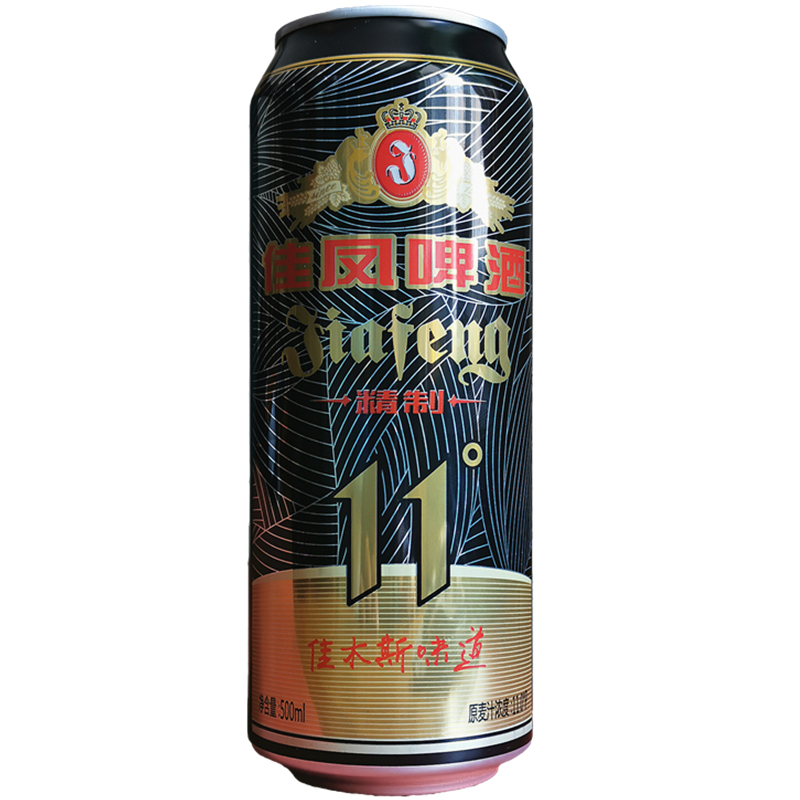 佳鳳啤酒精制11度500mlX12聽包郵東北佳木斯大綠棒奪命大佳鳳聽裝