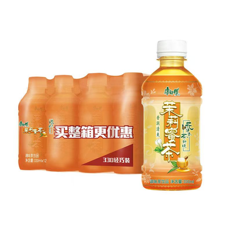康师傅饮料330毫升X12瓶冰红茶茉莉蜜茶茉莉绿茶茉莉柚茶冰糖雪梨