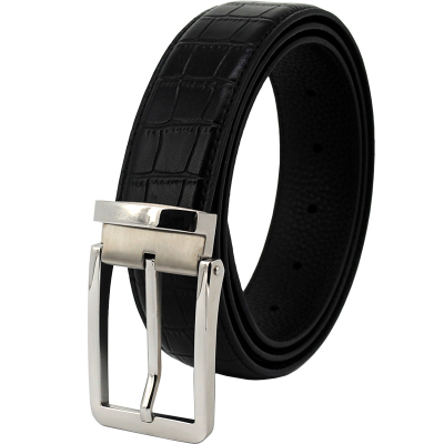 男士休闲风商务刻字金属针扣皮带