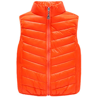 儿童马甲秋冬内穿轻薄坎肩男宝宝丝绵背心短款中大童羽绒棉马夹女