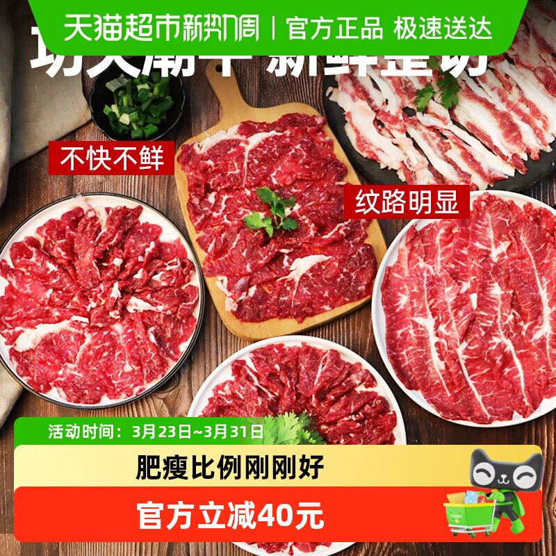 暖男厨房潮汕牛肉丸火锅原切雪花嫩肉吊龙匙仁肥胼牛筋丸家庭套餐