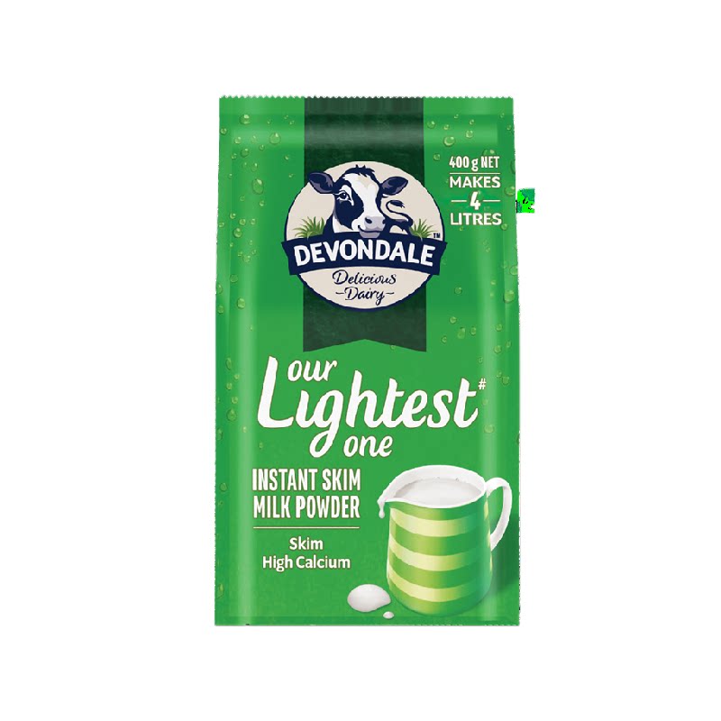 Devondale德运脱脂奶粉400g澳洲进口青少年中老年调制乳粉小包装