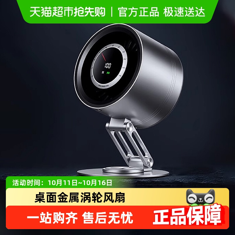 高端桌搭桌面金属风扇超跑仪表盘造型旋转折叠解压静音空气循环扇