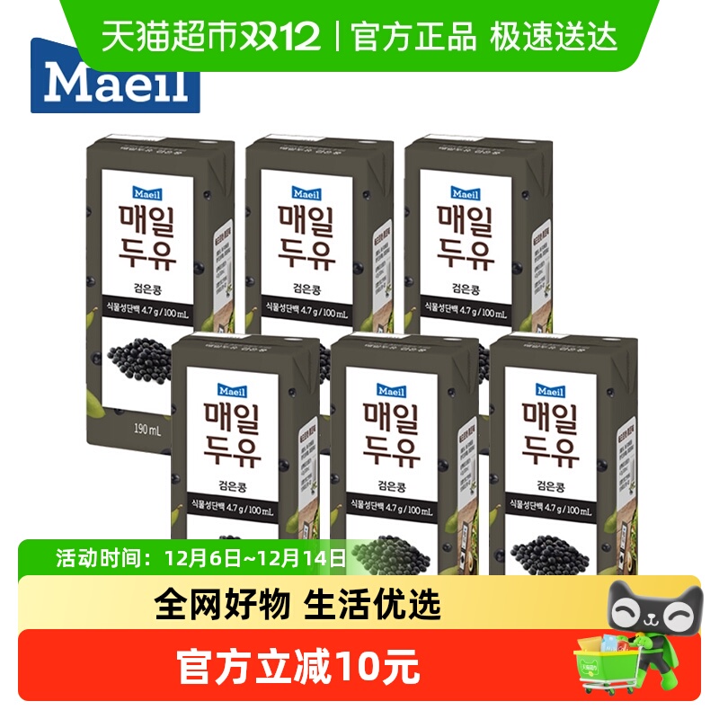 每日Maeil黑豆味豆奶190ml×6包