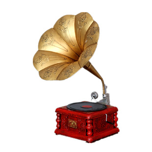 复古留声机模型仿古摆件酒吧居家装饰客厅工艺品创意欧式摄影道具