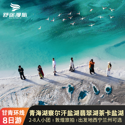 西北青甘环线8日游8人团青海湖+察尔汗盐湖+翡翠湖莫高窟七彩丹霞