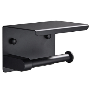 北欧卷纸架卫生间不锈钢手纸置物架黑色手纸盒架厕所纸巾架免打孔