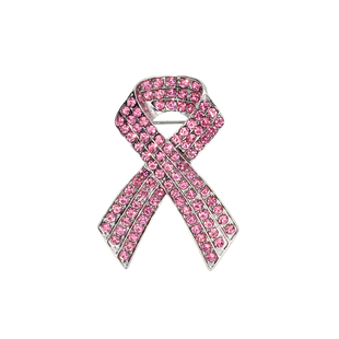 三八妇女节粉红丝带 胸针镶钻徽章预防艾滋标志配饰公益宣传别针