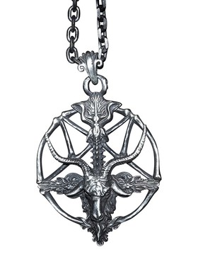 原创撒旦吊坠复古项链