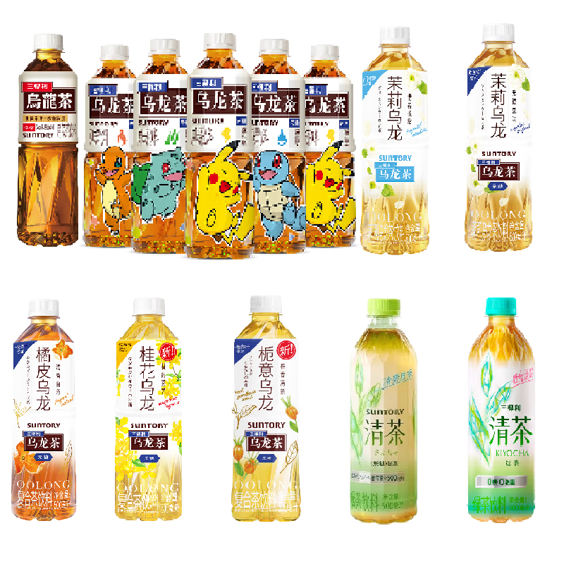 SUNTORY/三得利低糖无糖茉莉乌龙茶500ml/12瓶非原箱发货