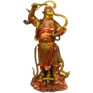 纯铜王灵官神像摆件铜王天君威灵显化天尊护法铜像雷神灵官爷火神