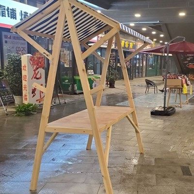 市集摊位架木质景区户外棚夜市摆摊售货车商场集市展示架折叠花