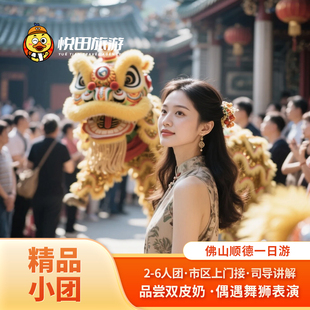 广州出发 佛山顺德一日游2-6人小团祖庙舞狮清晖园华盖路包车旅游