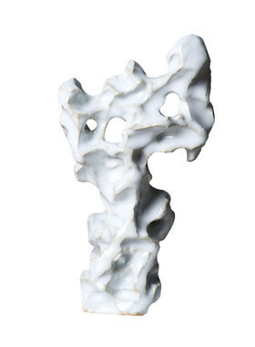 新中式陶瓷太湖石摆件样板房售楼处软装饰品工艺品家居床头柜书房