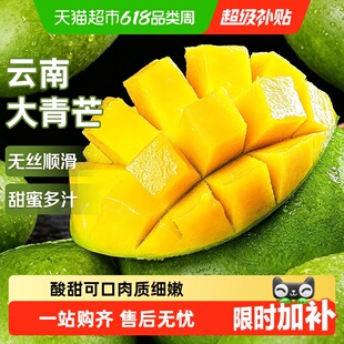 云南大青芒果应当季新鲜水果整箱大果可生吃酸脆玉芒