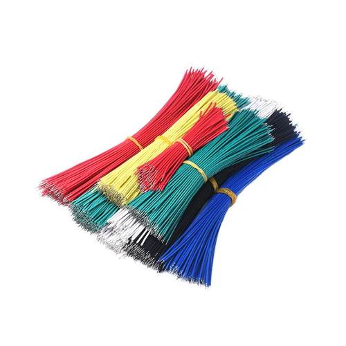 1007双头镀锡线24AWG导线电子线连接线红黑色跳线8cm10cm15cm20cm