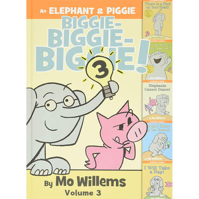 小猪和小象5个故事合集第3部 英文原版 An Elephant and Piggie Biggie Volume 3 低幼儿童启蒙绘本 Mo Willems 进口英语书籍