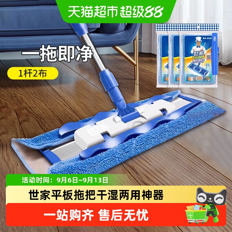 世家平板拖把家用一拖净图片