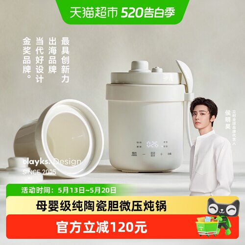 olayks立时家用迷你小型电炖锅
