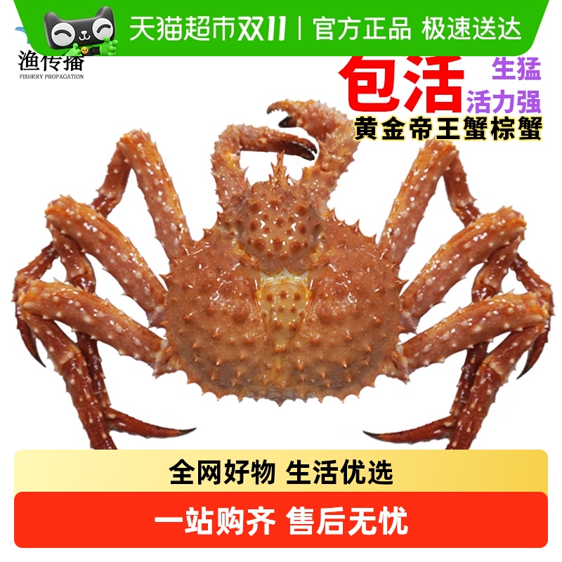 渔传播俄罗斯鲜活帝王蟹棕蟹送礼