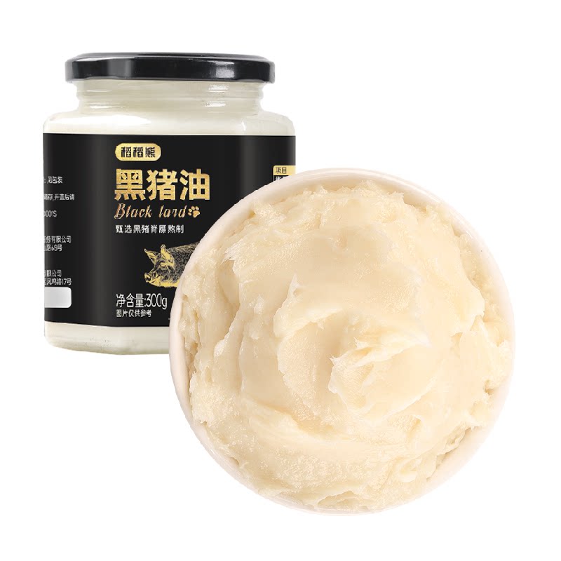 稻稻熊食用黑猪油猪板油渣拌面图片