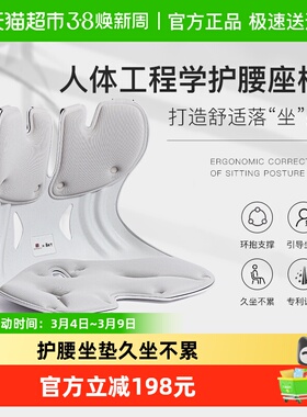BKT护腰坐垫办公室久坐不累神器办公室工位靠背垫椅子靠垫座椅垫