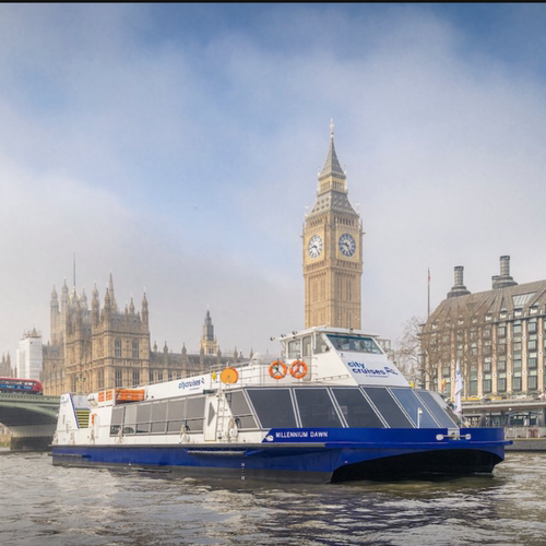 [泰晤士河游船-city cruises游船（单次随上随下）]有效期到2027年3月英国伦敦泰晤士河游船船票单程随上随下