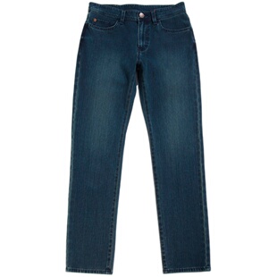 第五街男款针织中高腰牛仔裤弹力显瘦休闲小直筒裤211792-183