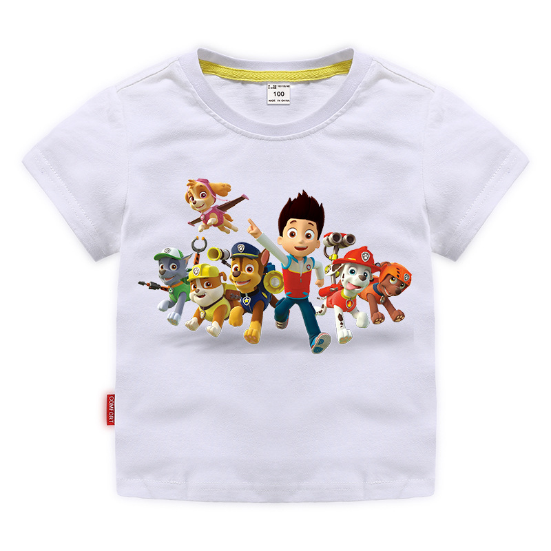 汪汪队衣服男童短袖t恤纯棉半袖儿童上衣2025夏新款中小童夏装潮