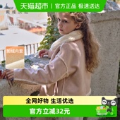 开衫 戴维贝拉儿童麂皮绒外套2026女童新款 加绒夹克上衣中大童冬装