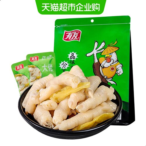 有友山椒味网红零食泡椒鸡爪428g