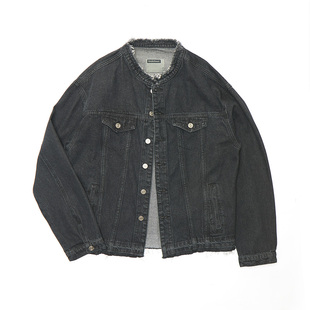 undefined出品重磅水洗流苏设计Over版型潮牌牛仔短款夹克外套