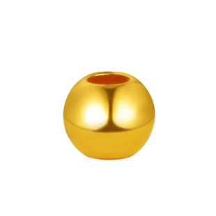 老克勒3D硬金黄金迷你金珠散珠足金999小配件转运珠手串配饰女