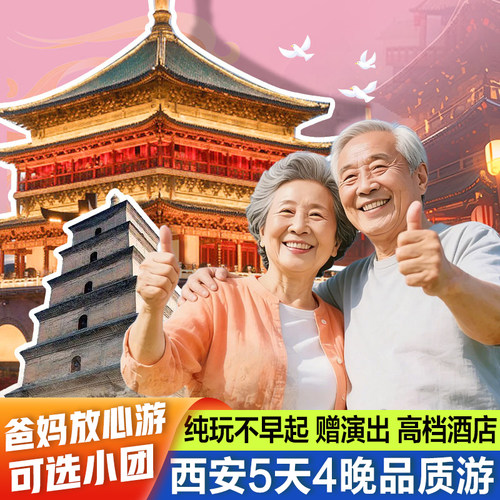 西安兵马俑5天4晚爸妈放心游