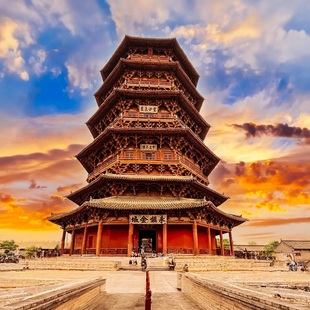 山西旅游全景7天6晚跟团游云冈石窟悬空寺小西天平遥古城应县木塔