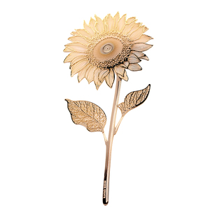 手心里向日葵一举夺魁金属书签黄铜镀18K金高档精致高级感古典中国风定制文创礼品开学毕业送朋友老师