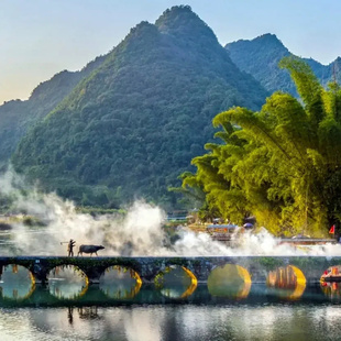 广西南宁北海桂林旅游纯玩7天6晚德天瀑布银滩涠洲岛冠岩漓江阳朔