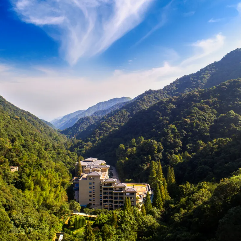 宁海天明山森林温泉大酒店2晚+双早+双人室内私汤温泉+家庭正餐