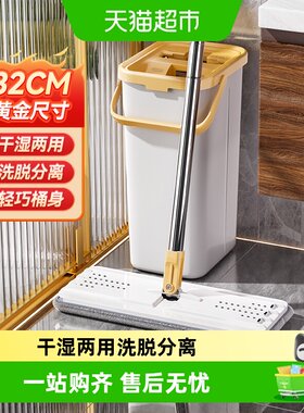 美丽雅免手洗不锈钢平板拖把