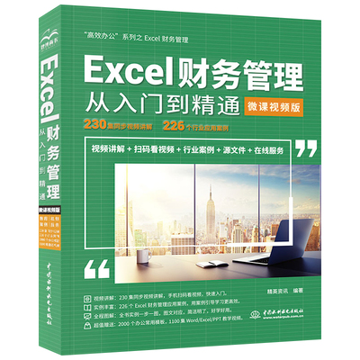 excel财务管理从入门到精通（视频版）excel教程书籍 Excel会计与财务管理中应用大全 office办公软件零基础公式函数财务报表教材