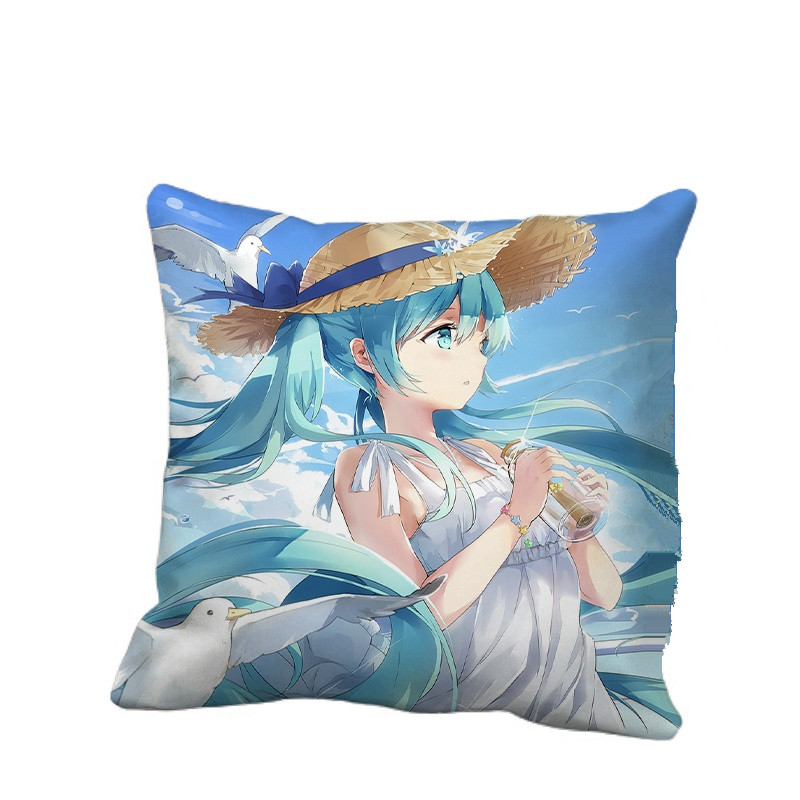 二次元动漫公主初音米库印图抱枕