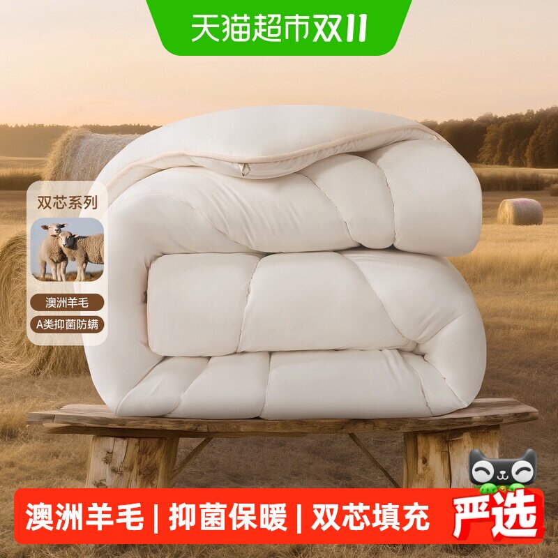 水星家纺A类抑菌羊毛被芯