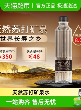 江南名泉弱碱性天然苏打矿泉水450ml*24瓶小瓶装饮用水黑金版整箱