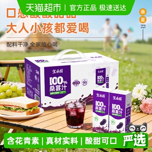 12盒农科院出品便携饮品 宝桑园100%NFC纯桑果汁桑葚汁200ml