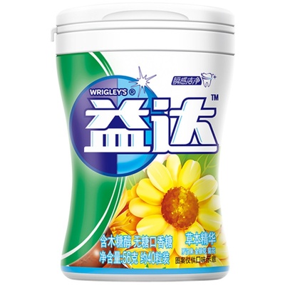 益达草本味木糖醇口香糖56g×1瓶