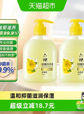 六神抑菌金盏菊洗手液500ml×2瓶