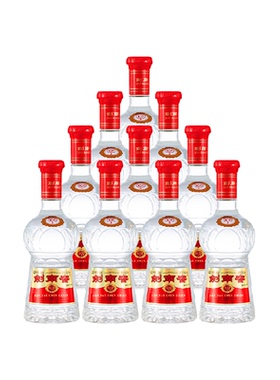 52度水晶剑南春白酒558ml*10瓶浓香型商务宴请送礼 含礼袋